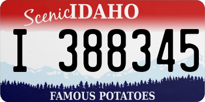 ID license plate I388345