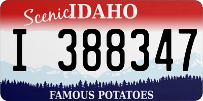 ID license plate I388347