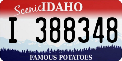 ID license plate I388348