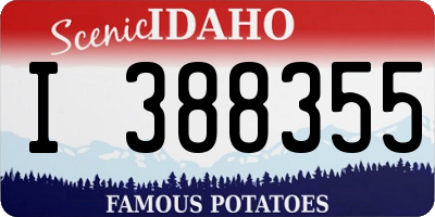 ID license plate I388355