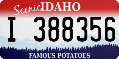 ID license plate I388356