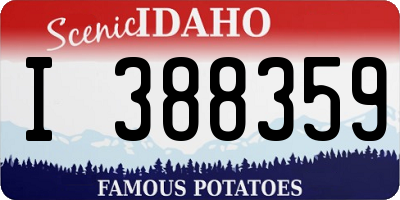 ID license plate I388359