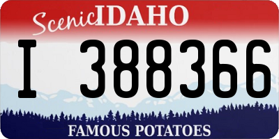 ID license plate I388366