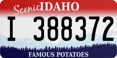 ID license plate I388372