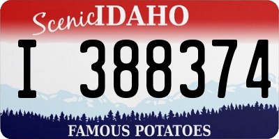 ID license plate I388374
