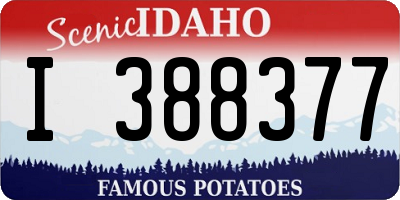 ID license plate I388377