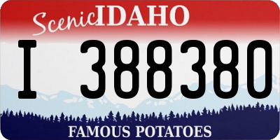 ID license plate I388380