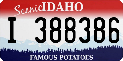 ID license plate I388386