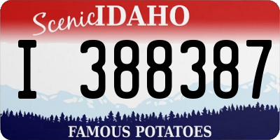 ID license plate I388387