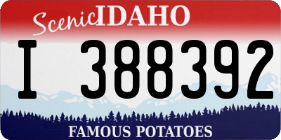 ID license plate I388392