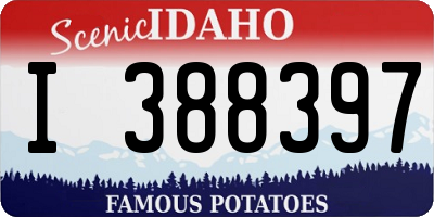 ID license plate I388397