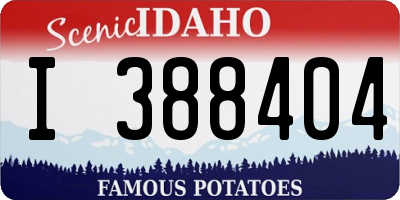 ID license plate I388404