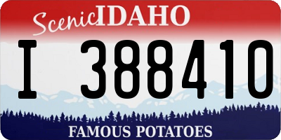 ID license plate I388410