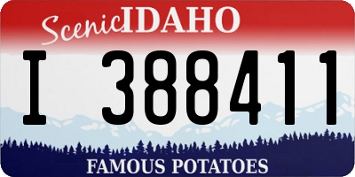 ID license plate I388411