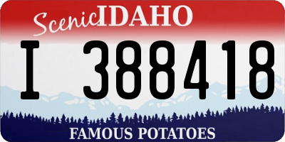 ID license plate I388418