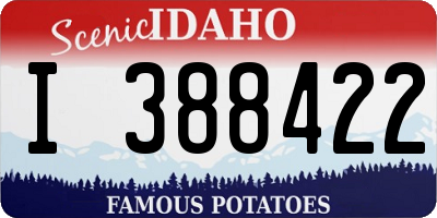 ID license plate I388422