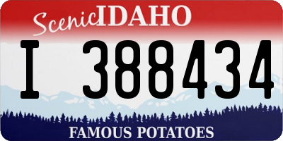 ID license plate I388434