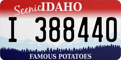 ID license plate I388440