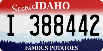 ID license plate I388442