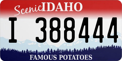 ID license plate I388444