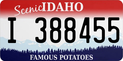 ID license plate I388455