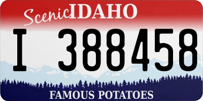ID license plate I388458