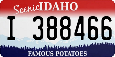 ID license plate I388466