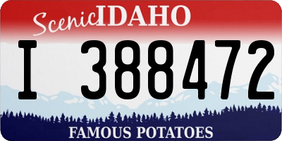 ID license plate I388472