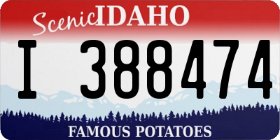 ID license plate I388474