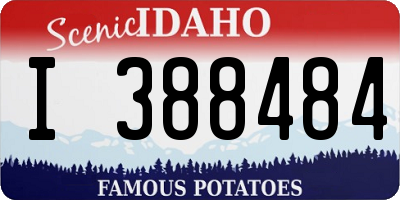 ID license plate I388484