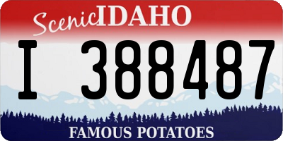 ID license plate I388487