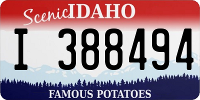 ID license plate I388494