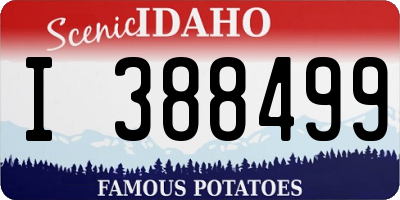 ID license plate I388499