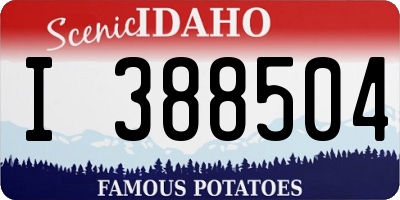 ID license plate I388504