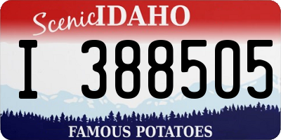 ID license plate I388505