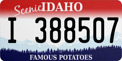 ID license plate I388507