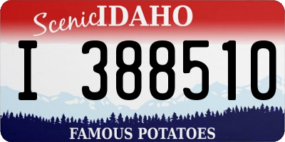 ID license plate I388510