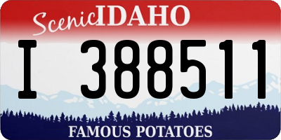 ID license plate I388511