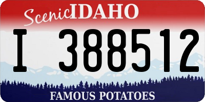 ID license plate I388512