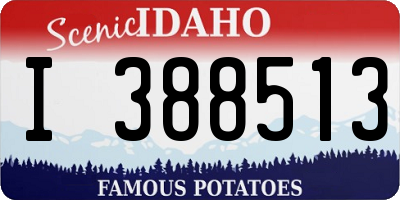 ID license plate I388513