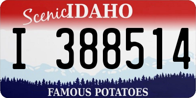 ID license plate I388514
