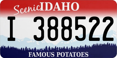 ID license plate I388522