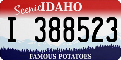 ID license plate I388523