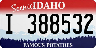 ID license plate I388532