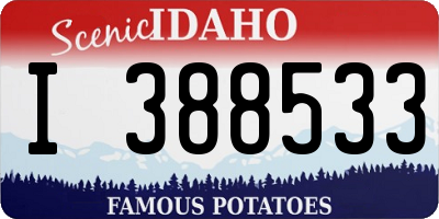 ID license plate I388533