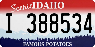ID license plate I388534