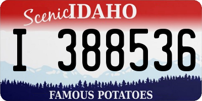ID license plate I388536