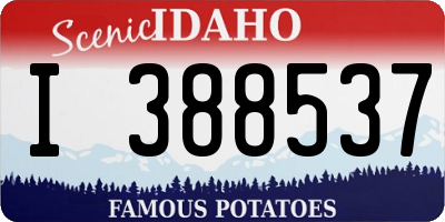ID license plate I388537