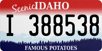 ID license plate I388538