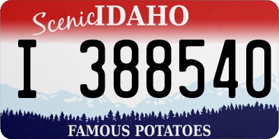 ID license plate I388540